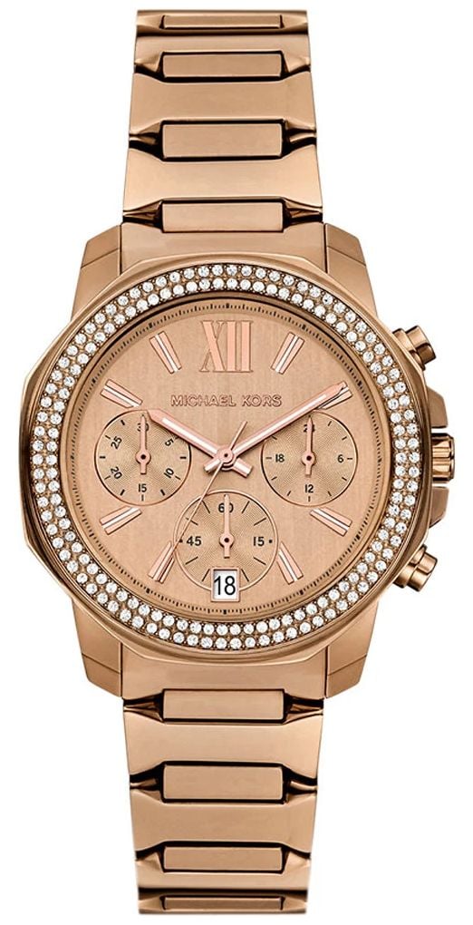 Michael Kors MK7682 Prescott Ladies Rose Gold Tone Watch