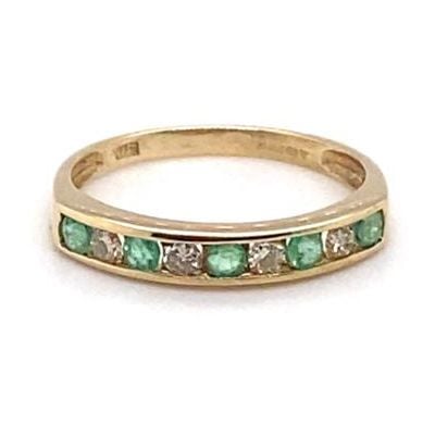 James Moore & Co J53088 9k Yellow Gold Emerald Diamond 9 Jewellery