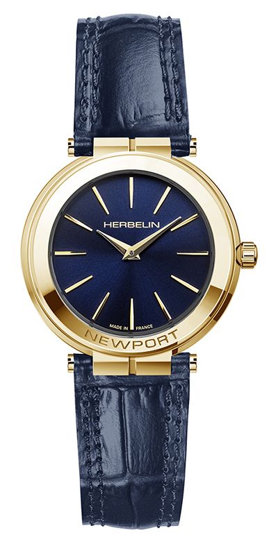 Herbelin 16922P15BL Newport Slim (32mm) Blue Dial / Blue Watch