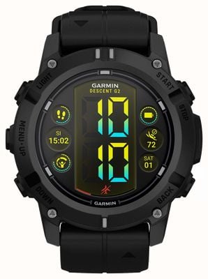 Garmin Descent G2 AMOLED Watch-Style Dive Computer - Black with Black Band 010-02986-00