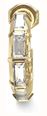Guess Womens Gold Plated Stainless Steel LES BAGUETTES Earrings UBE06332YG - alternate view 4