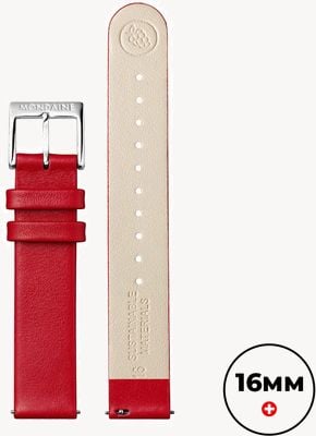 Mondaine Vegan Grape Leather Strap - Red - (16mm) FG3116.30Q