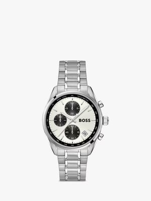 BOSS Men's 38mm Stainless Steel Silver Dial Grand Prix Touring Watch 1514362