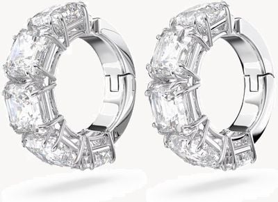 Swarovski Millenia Clip Earrings | Rhodium Plated | White Crystals 5654557