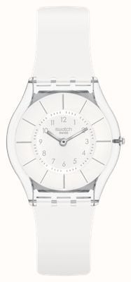 Swatch WHITE CLASSINESS (34mm) White Dial / White Silicone Strap SS08K102-S14