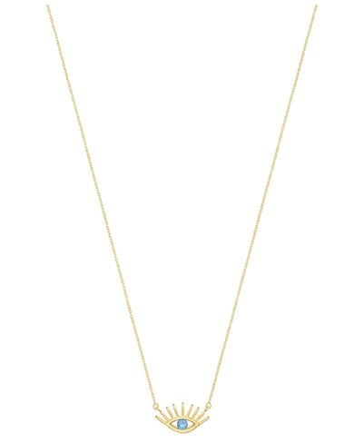 Treasure House G3392GP Silver Gold Plated Blue Cubic Jewellery