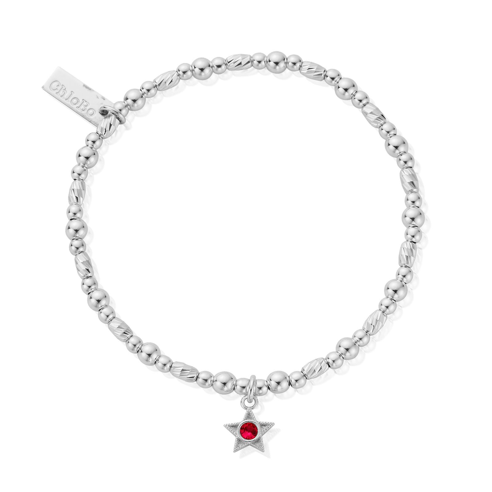 ChloBo SBBCB3480 January Birthstone Bracelet - 925 Sterling Jewellery