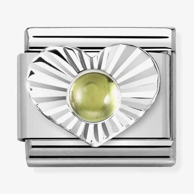 Nomination Classic Heart Peridot Sterling Silver Charm 330508/36