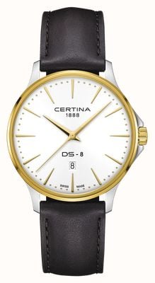 Certina DS-8 Gent (40mm) Silver Dial / Black Leather Strap C0454102603100