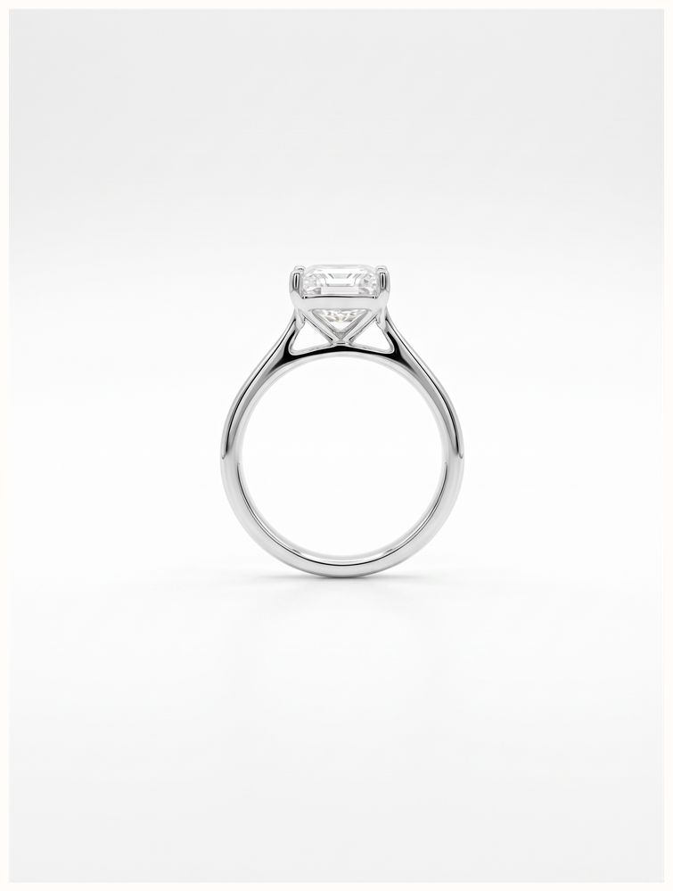 3.04ct Radiant Lab Grown Diamond Platinum Ring J71383 - alternate view 3