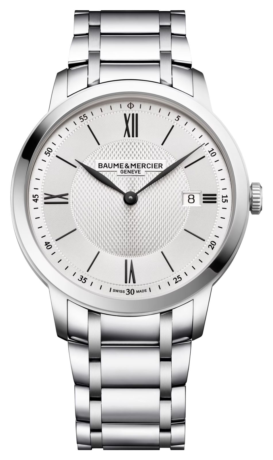 Baume & Mercier 10883 Classima Date Quartz (40mm) Silver Sun Watch