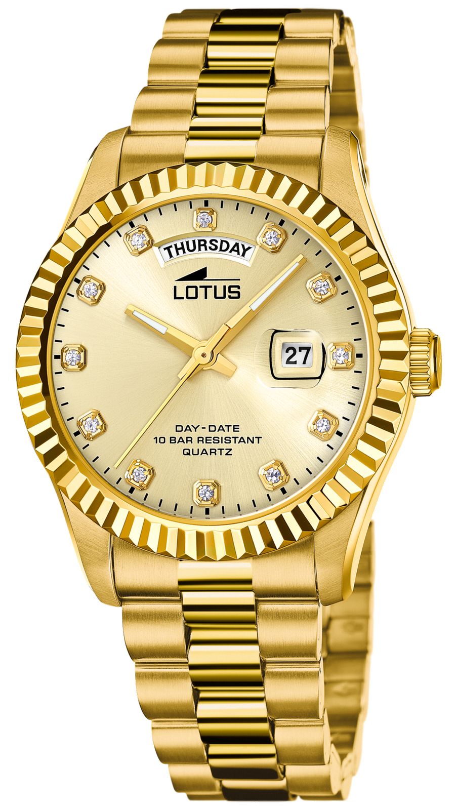 Lotus L18857/5 Freedom Day/Date Quartz (41.5mm) Champagne Watch