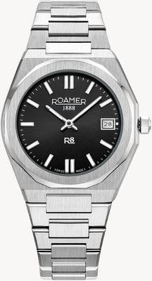 Roamer R8 Ladies Quartz (32mm) Black Dial / Stainless Steel Bracelet 972857 41 85 20