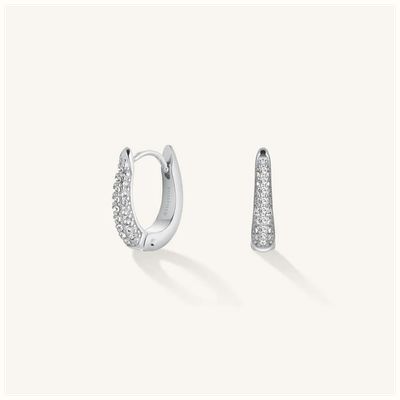 Rosefield Jewellery Crystal Huggies Silver Stainless Steel Earings JECHS-J1028