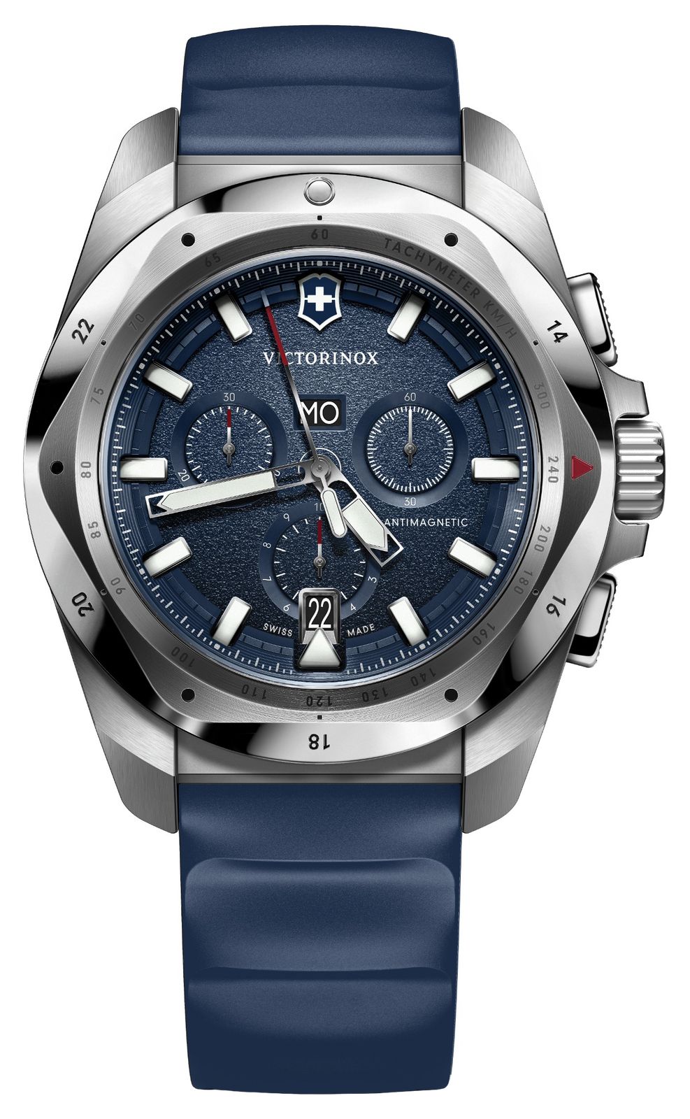 Photos - Wrist Watch Victorinox 241984 I.N.O.X. Chrono Blue Dial / Blue Watch Blue 241984 (43mm)