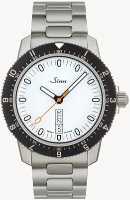 Sinn 105 St Sa W H-Link Bracelet / White Dial 105.011 H-LINK