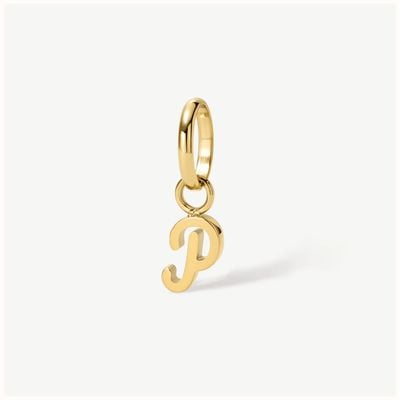 D.LOUISE Gold Tone Mini Italic Initial Charm - P CH-39-16