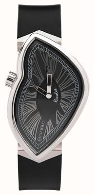 Exaequo Melting Watch Revolve SS 316L (33mm) Black Dial / Black Silicone Strap EX 0031.0001