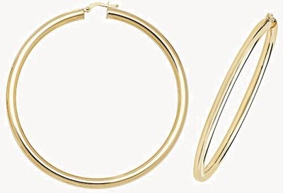 Treasure House 9k Yellow Gold Hoop Earrings 60 mm ER1004-60