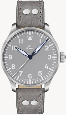 Laco Augsburg Grau Automatic (42mm) Grey Dial / Grey Leather Strap 862158