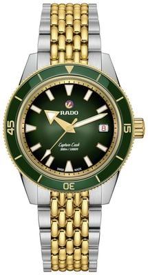 RADO Captain Cook Automatic (39mm) Green Dial / Two-Tone Stainless Steel Bracelet Watch R32225313