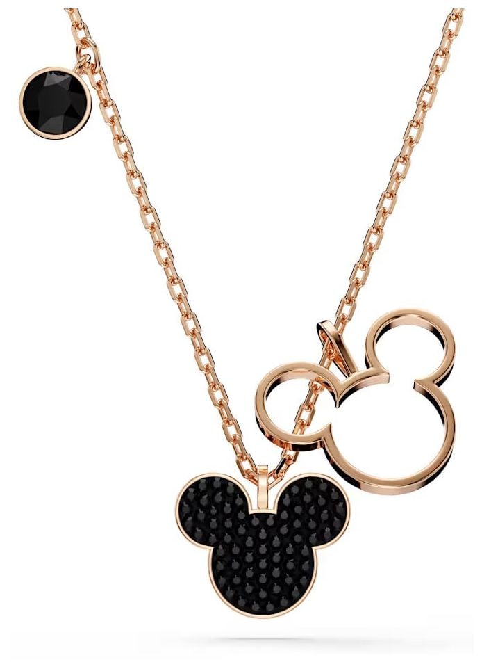 Swarovski 5737559 Mickey & Minnie Pendant, Black, Rose Gold Jewellery