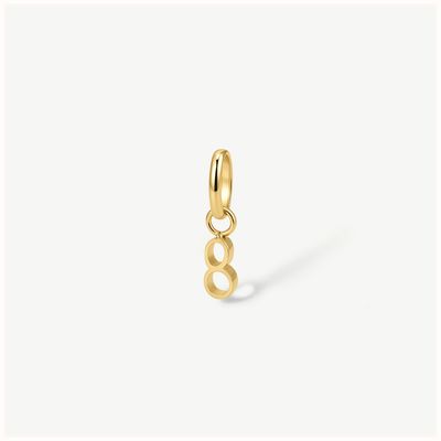 D.LOUISE Gold Tone Mini Number Charm - 8 CH-19-08