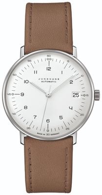 Junghans Max Bill | Kleine | Automatic| Brown Leather Strap 27/4107.02
