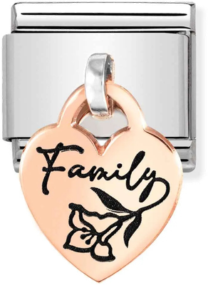 Nomination Classic Family Engraved Plate Steel Charm 431803/04