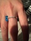 Customer picture of Thomas Sabo x HARIBO Mini Blue Goldbear White Zirconia Sterling Silver Ring EU54 TR2459-052-1-54