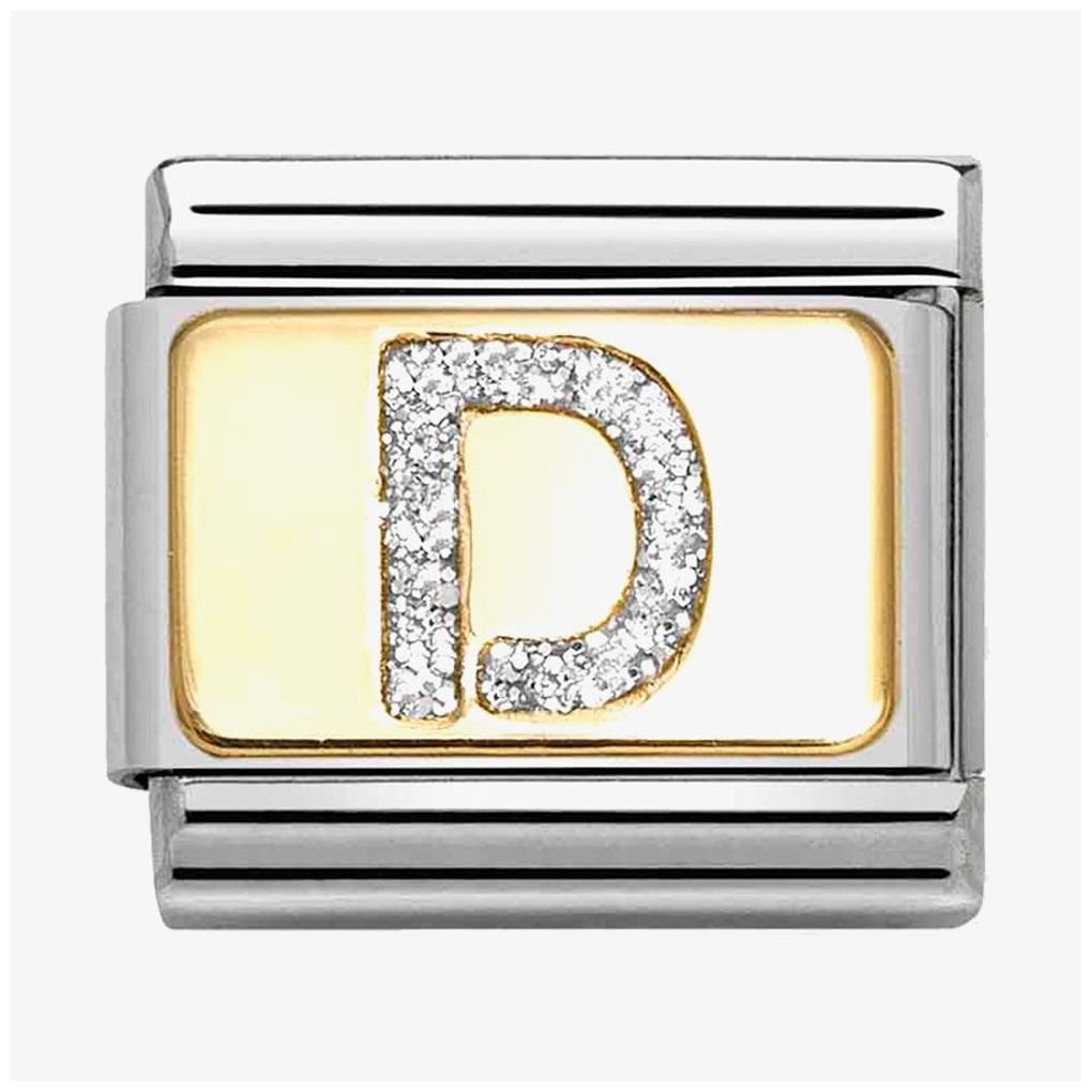 Nomination 030291/04 Classic Letter D Glitter Charm Jewellery