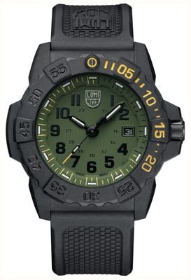 Luminox Navy SEAL Foundation (45mm) Green Dial / Black Rubber and Black Fabric Strap Set XS.3517.NSF.SET