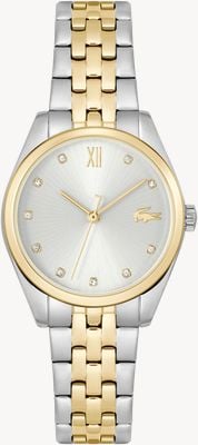 Lacoste Parisienne Tuilerie Quartz (30mm) Silver Dial / Two-Tone Stainless Steel Bracelet 2001302