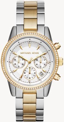 Michael Kors Women's Bryant Two-Tone Chronograph Watch MK6474