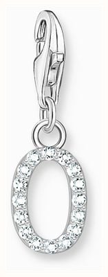 Thomas Sabo Charm Pendant Letter O With White Stones Sterling Silver 1952-051-14