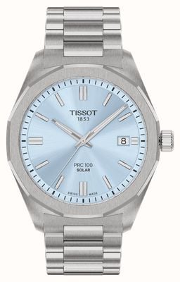 Tissot PRC 100 Solar (39mm) Light Blue Dial / Stainless Steel Bracelet T1514221135100
