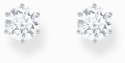 Thomas Sabo Brilliant Cut White Zirconia Sterling Silver Stud Earrings H2301-051-14