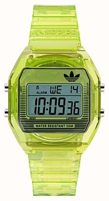 Adidas DIGITAL TWO CRYSTAL (36mm) Digital Dial / Translucent Green Resin Strap AOST25538