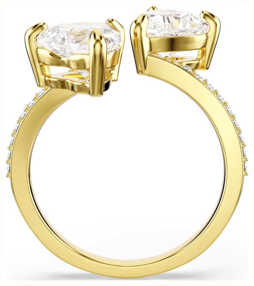 Swarovski Mesmera open ring Heart cut, Pavé, White, 18K gold finish, Size 60 5733478 - alternate view 2