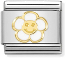 Nomination Composable Classic SYMBOLS Steel Enamel And 18k Gold Smile Flower 030272/59