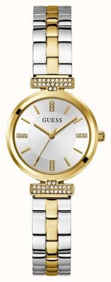 Guess Women's ARRAY (28mm) Silver Dial / Two-Tone Stainless Steel Bracelet GW0762L5