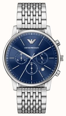 Emporio Armani Minimalist Chronograph (42mm) Blue Dial / Stainless Steel Bracelet AR11771