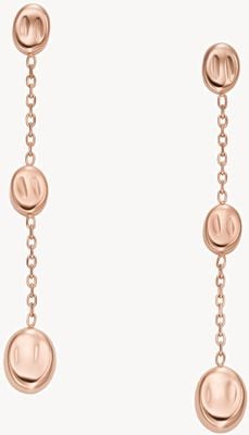 Skagen Women's Anja Pebbles Rose Gold-Tone Stainless Steel Drop Stud Earrings SKJ1846791