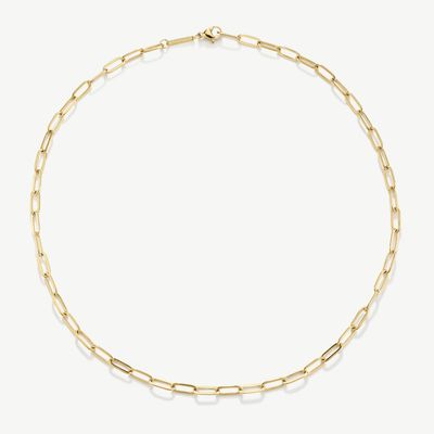 D.LOUISE Gold Tone  modern Paperclip Necklace* GN-010