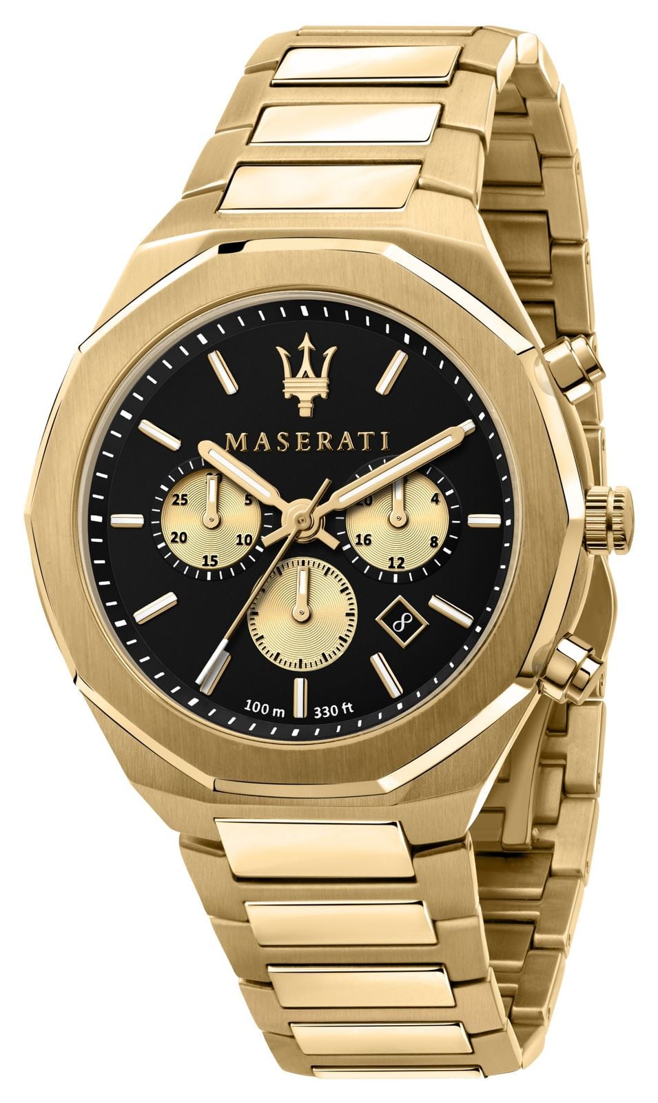 Maserati R8873642001 Stile Chronograph Men's Yellow Gold Watch