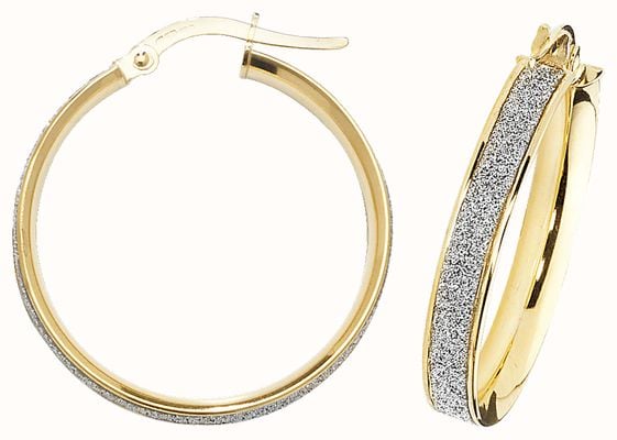 James Moore TH 9ct Yellow Gold 20mm Hoop Earrings ER1023-20