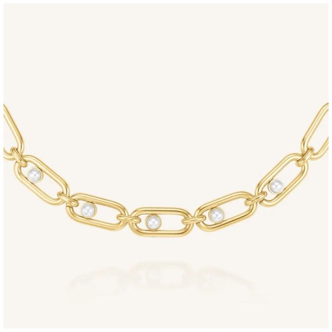 Rosefield Jewellery JNPLG-J1294 Modern Pearl Link Necklace