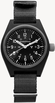 Marathon GPM Black General Purpose Mechanical (34mm) Black Dial / Black Ballistic Nylon Strap Watch WW194003BK-0101