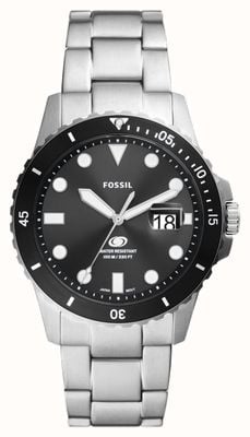 Fossil Men's Blue (42mm) Black Dial / Stainless Steel Bracelet FS6032