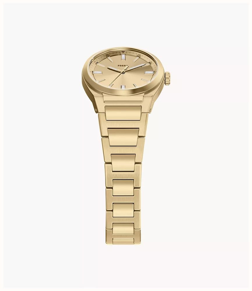 Fossil Everett 27 mm Three-Hand Gold-Tone Stainless Steel Fossil Watch ES5492 - alternate view 3